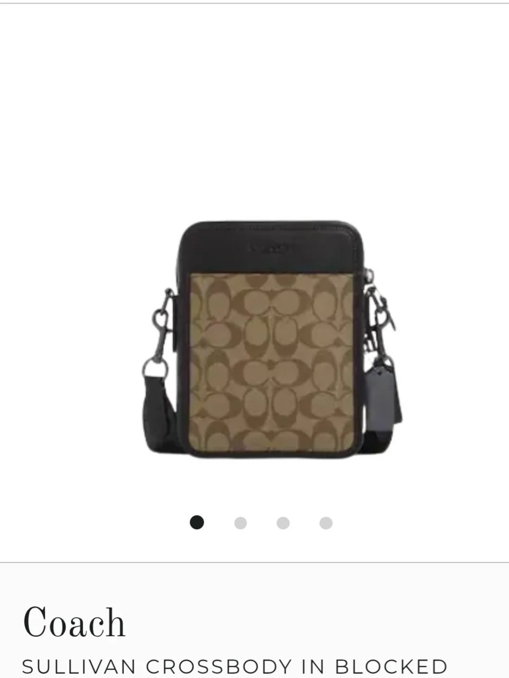 Coach Men’s Signature Canvas Crossbody Bag in Brown/Black
